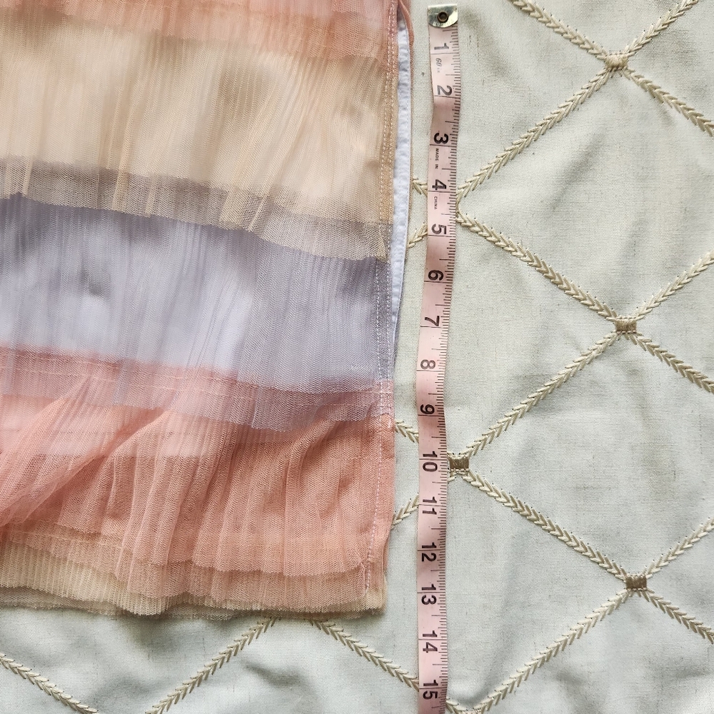 KOCH Bella Skirt Sunrise Tulle Large Pastel Tie Dye Midi Elastic Waist, Side Zip - Picture 5 of 6